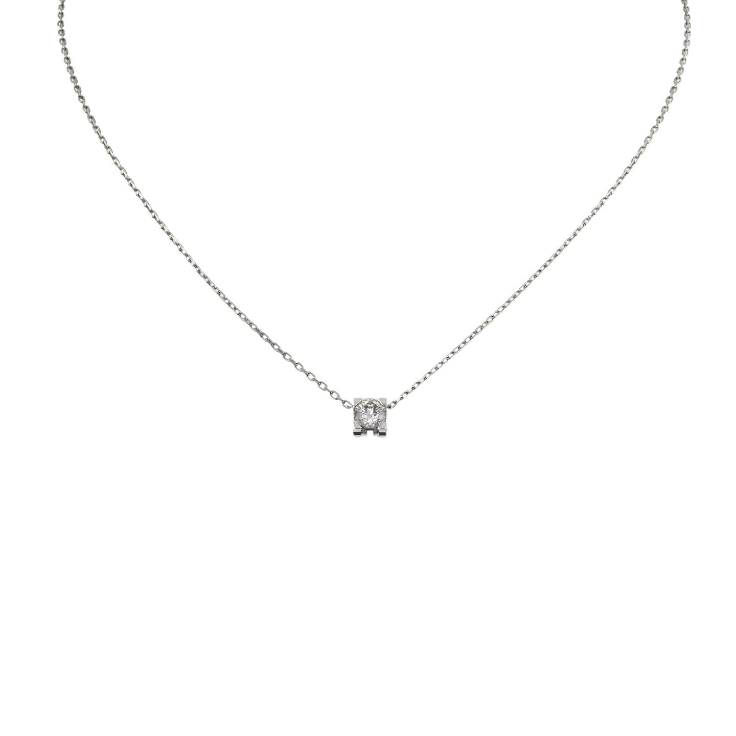 [Azure Tears]C DE PENDANT DIAMOND NECKLACE
