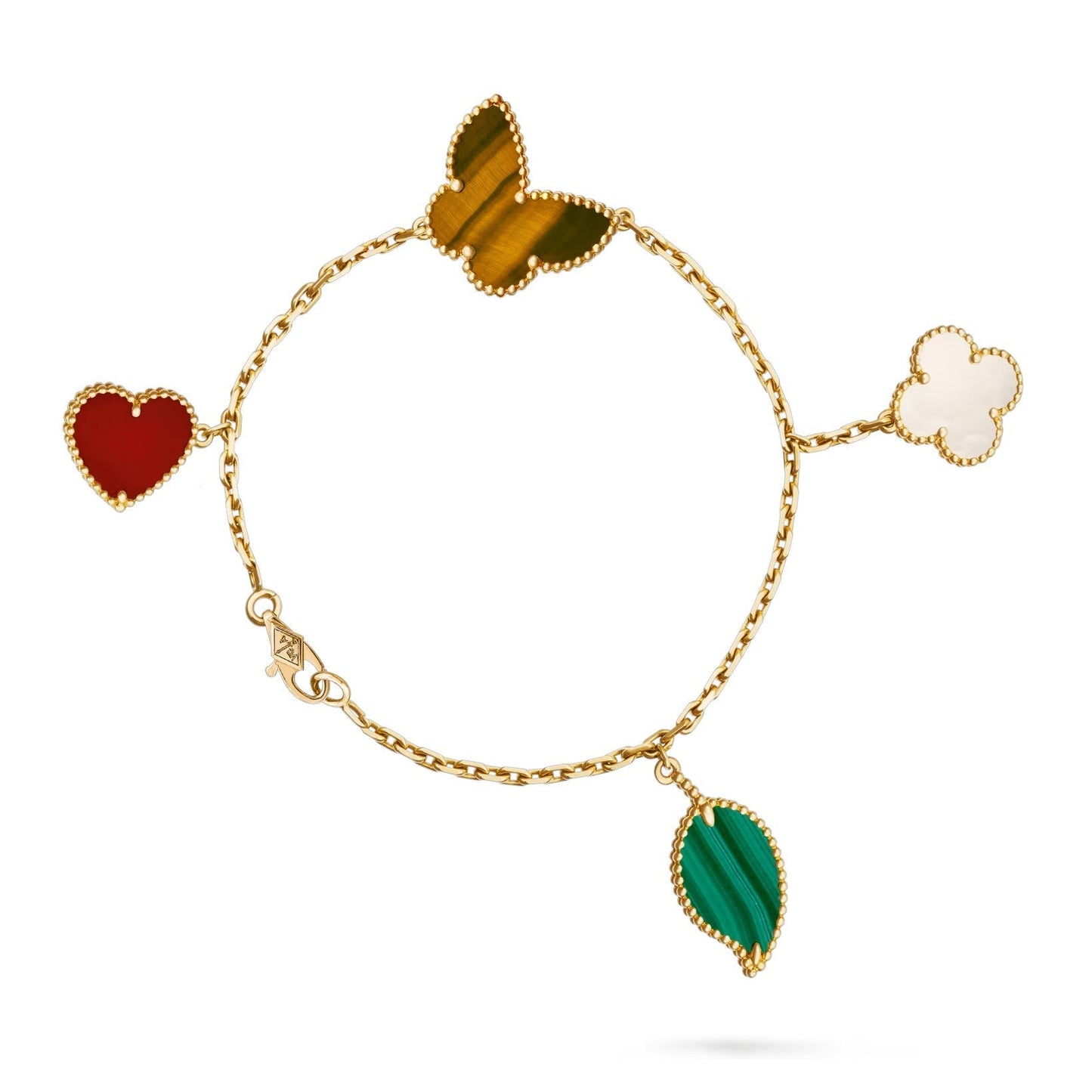 [Azure Tears]LUCKY NATURE MULTI-CHARM BRACELET