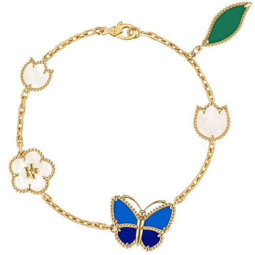 [Azure Tears]SPRING ENCHANTMENT BUTTERFLY & FLORAL CHARM BRACELET