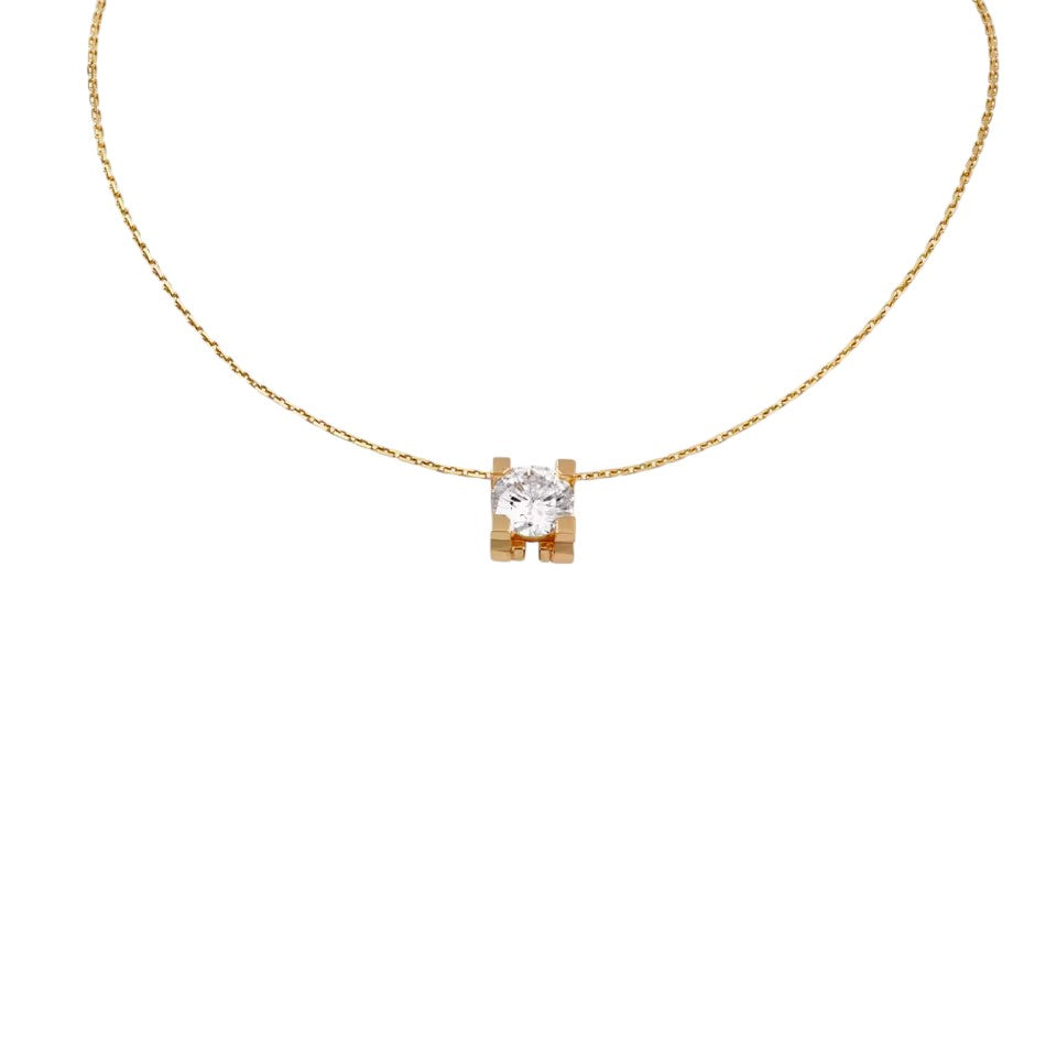 [Azure Tears]C DE PENDANT DIAMOND NECKLACE