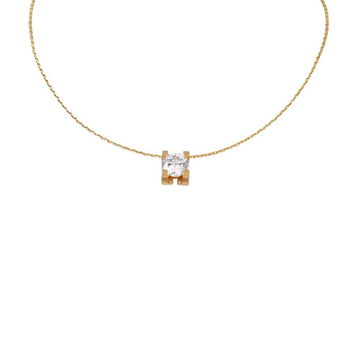 [Azure Tears]C DE PENDANT DIAMOND NECKLACE