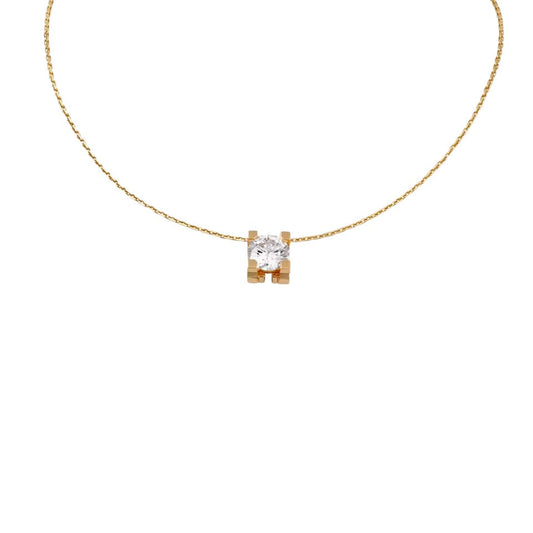 [Azure Tears]C DE PENDANT DIAMOND NECKLACE