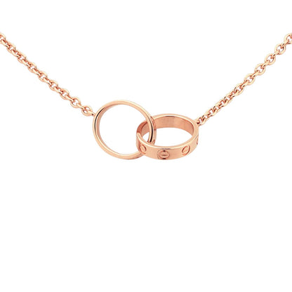 [Azure Tears]LOVE DOUBLE-RING PENDANT NECKLACE