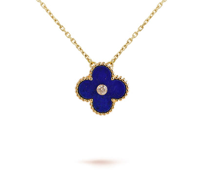[Azure Tears]LIMITED EDITION CHRISTMAS CLOVER FLOWER NECKLACE - 15MM ANNUAL COLLECTIBLE PENDANT