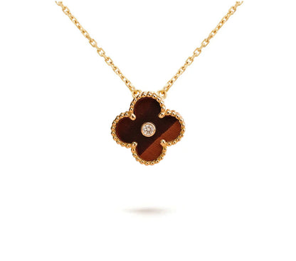 [Azure Tears]LIMITED EDITION CHRISTMAS CLOVER FLOWER NECKLACE - 15MM ANNUAL COLLECTIBLE PENDANT