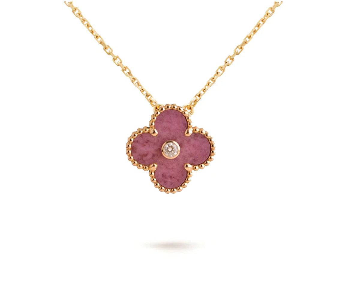 [Azure Tears]LIMITED EDITION CHRISTMAS CLOVER FLOWER NECKLACE - 15MM ANNUAL COLLECTIBLE PENDANT