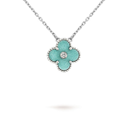 [Azure Tears]LIMITED EDITION CHRISTMAS CLOVER FLOWER NECKLACE - 15MM ANNUAL COLLECTIBLE PENDANT
