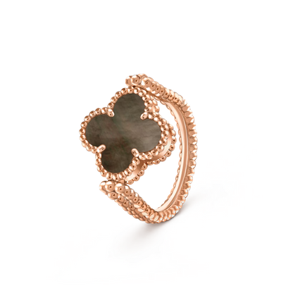 [Azure Tears]LUCKY CLOVER ROSE GOLD REVERSIBLE RING