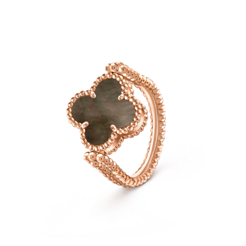 [Azure Tears]LUCKY CLOVER ROSE GOLD REVERSIBLE RING