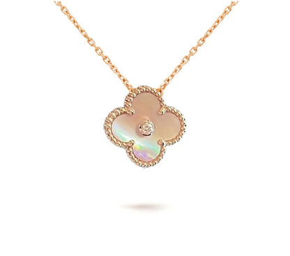 [Azure Tears]LIMITED EDITION CHRISTMAS CLOVER FLOWER NECKLACE - 15MM ANNUAL COLLECTIBLE PENDANT