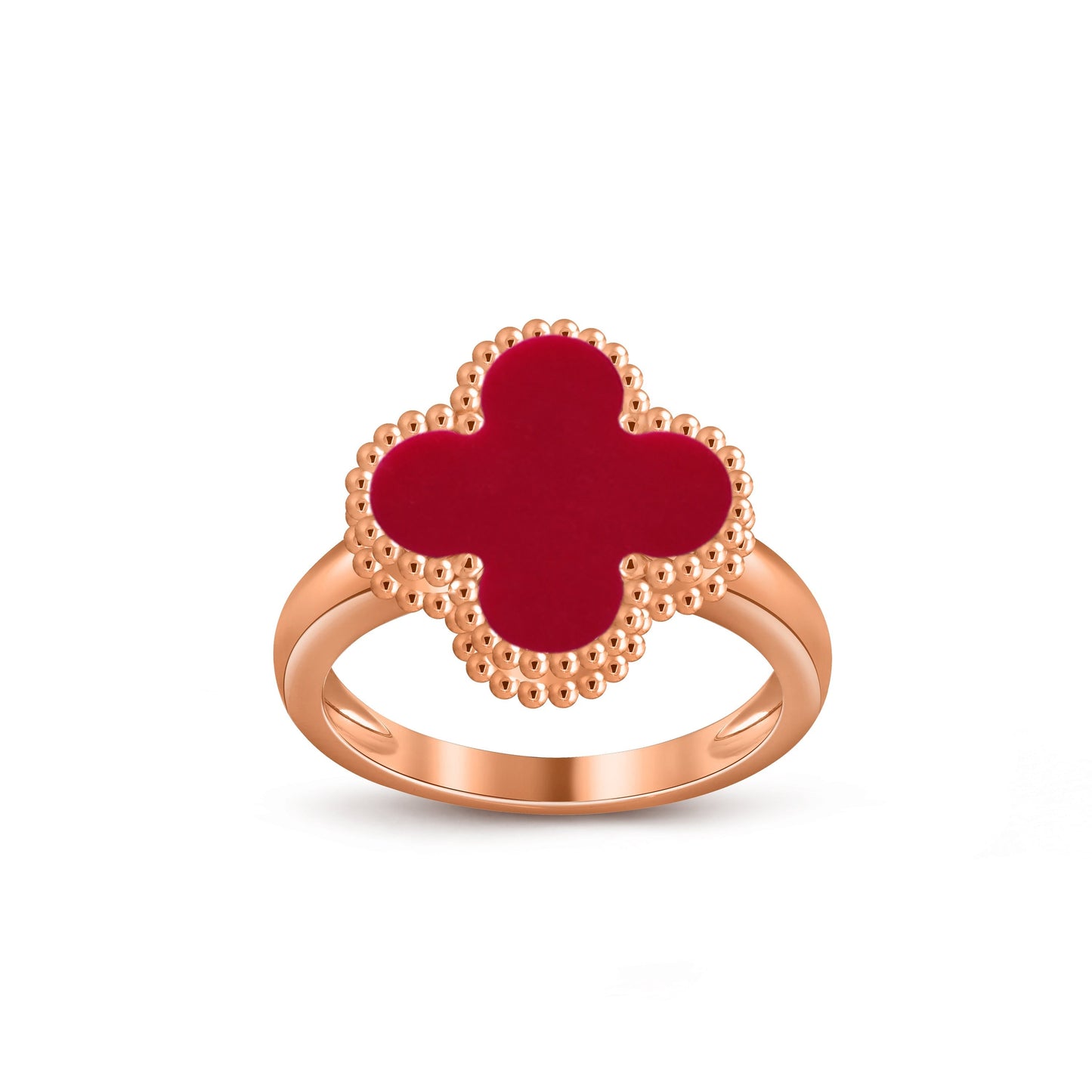 [Azure Tears]LUCKY CLOVER VINTAGE ROSE GOLD RING COLLECTION