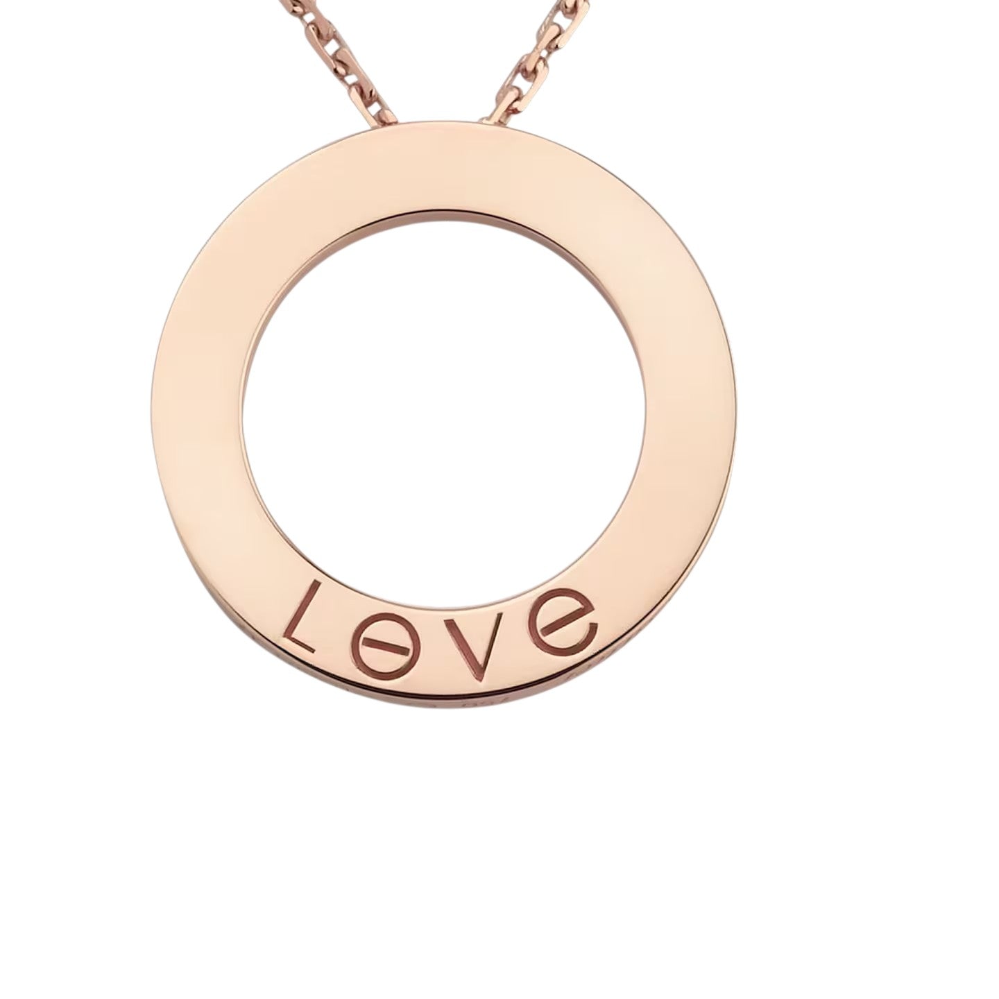 [Azure Tears]LOVE LARGE CIRCULAR PENDANT 3-DIAMOND NECKLACE
