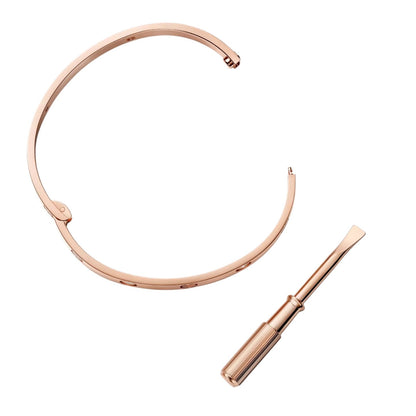 [Azure Tears]CLASSIC 6.1MM LOVE SINGLE-SCREW CLOSURE BANGLE - 4-DIAMOND