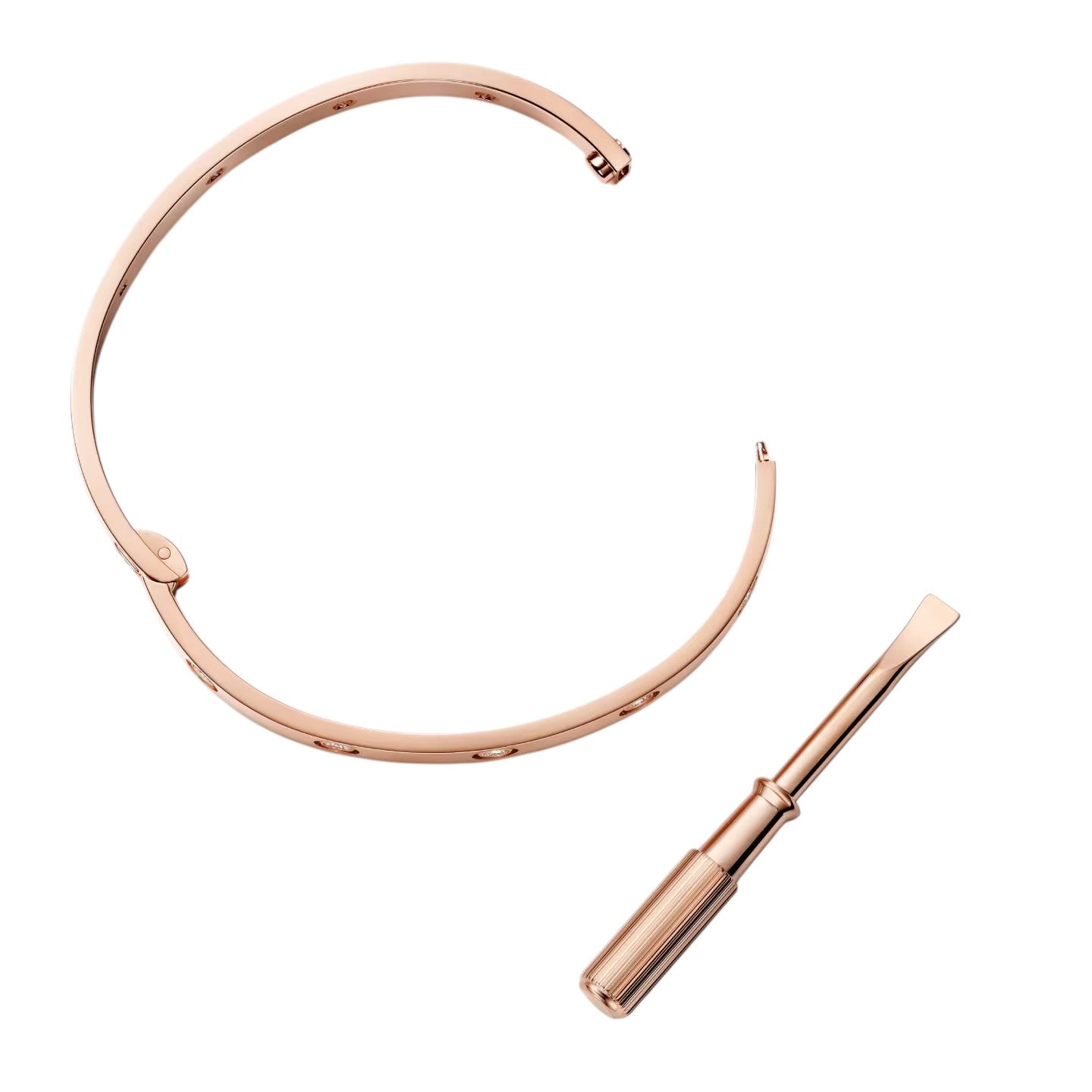 [Azure Tears]CLASSIC 6.1MM LOVE SINGLE-SCREW CLOSURE BANGLE - 10-DIAMOND