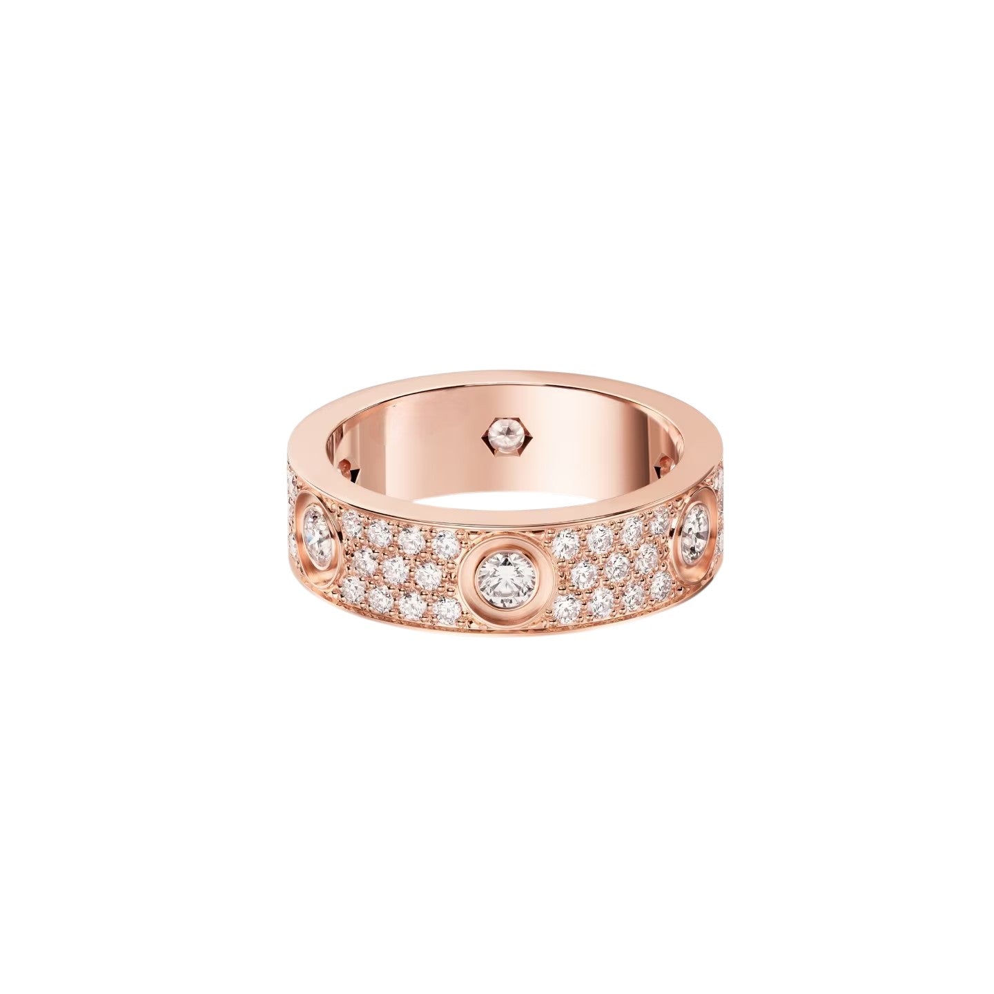 [Azure Tears]LOVE 5.5MM FULL-PAVÉ 6-DIAMOND RING