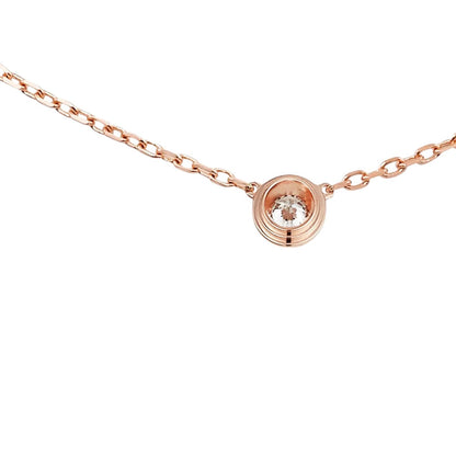 [Azure Tears]LOVE SCREW PENDANT SINGLE DIAMOND NECKLACE