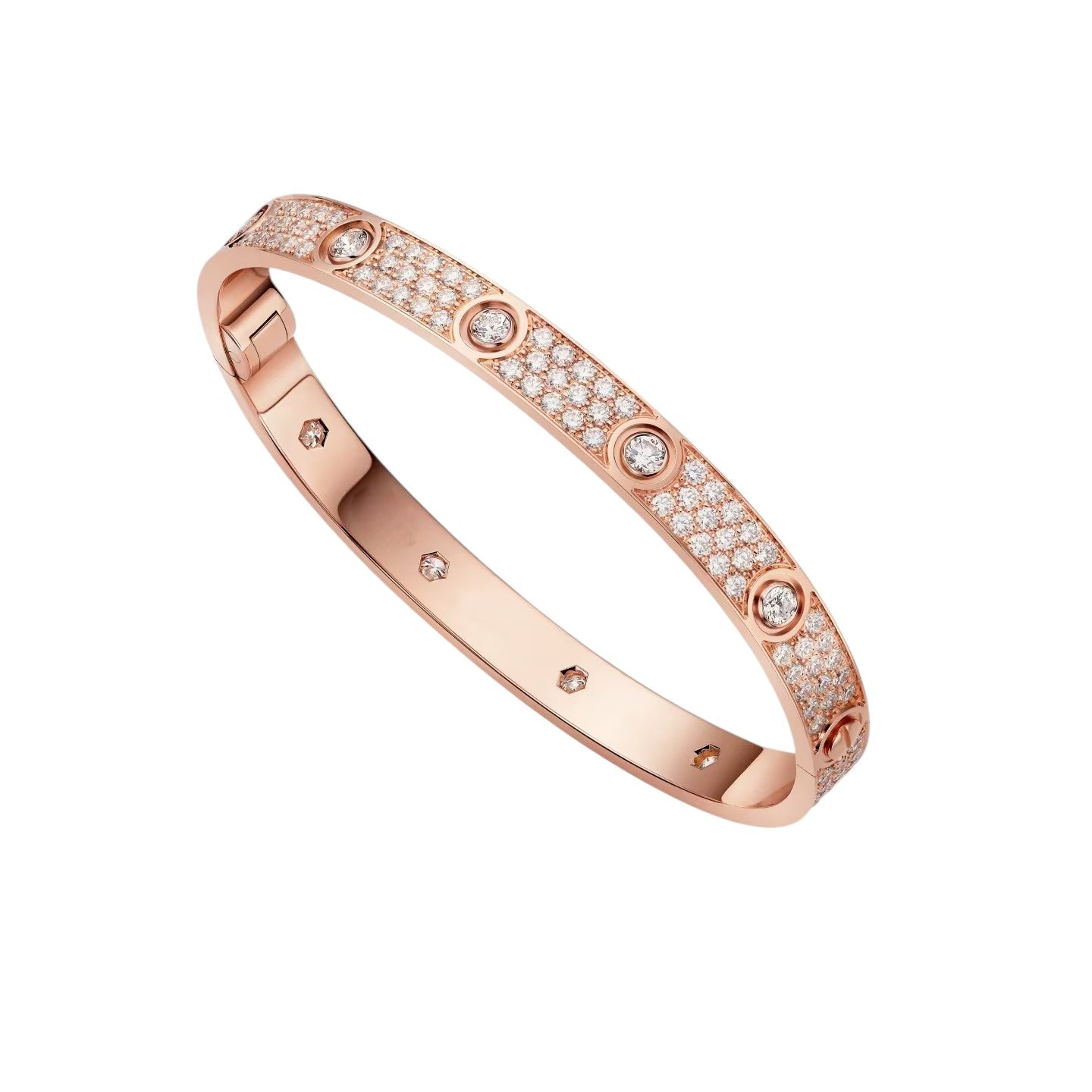 [Azure Tears]CLASSIC 6.1MM LOVE BANGLE - 10-DIAMOND FULL PAVÉ