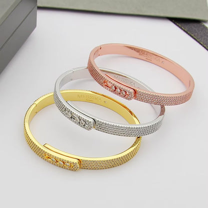 [Azure Tears]MOVE NOA FULL-PAVÉ DIAMOND BANGLE BRACELET