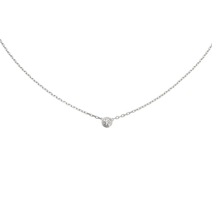 [Azure Tears]LOVE SCREW PENDANT SINGLE DIAMOND NECKLACE