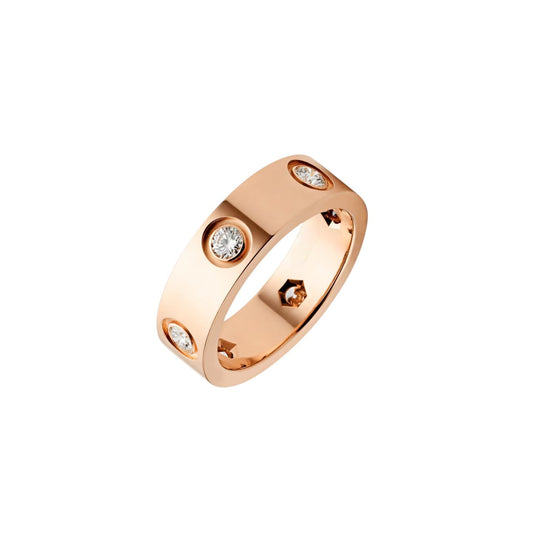 [Azure Tears]LOVE 5.5MM 6 DIAMONDS RING