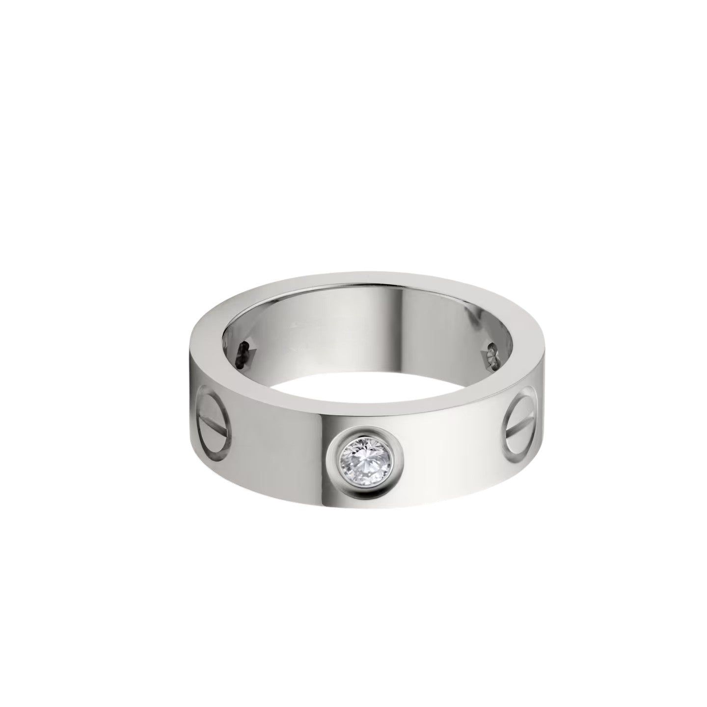 [Azure Tears]LOVE 5.5MM 3 DIAMONDS RING