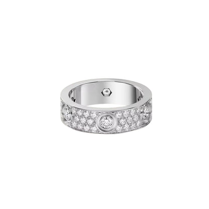 [Azure Tears]LOVE 5.5MM FULL-PAVÉ 6-DIAMOND RING