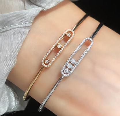 [Azure Tears]MOVE PAVÉ DIAMOND BANGLE BRACELET M