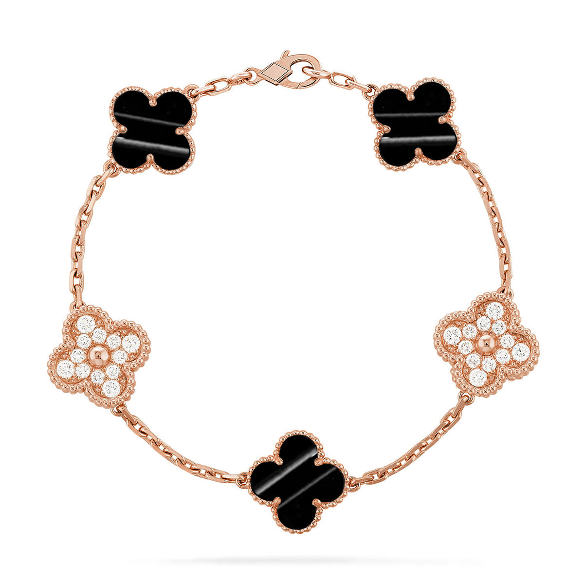 [Azure Tears]LUCKY CLOVER 5-MOTIF BRACELET - PULSE STONE COLLECTION