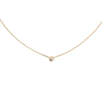 [Azure Tears]LOVE SCREW PENDANT SINGLE DIAMOND NECKLACE