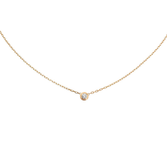 [Azure Tears]LOVE SCREW PENDANT SINGLE DIAMOND NECKLACE