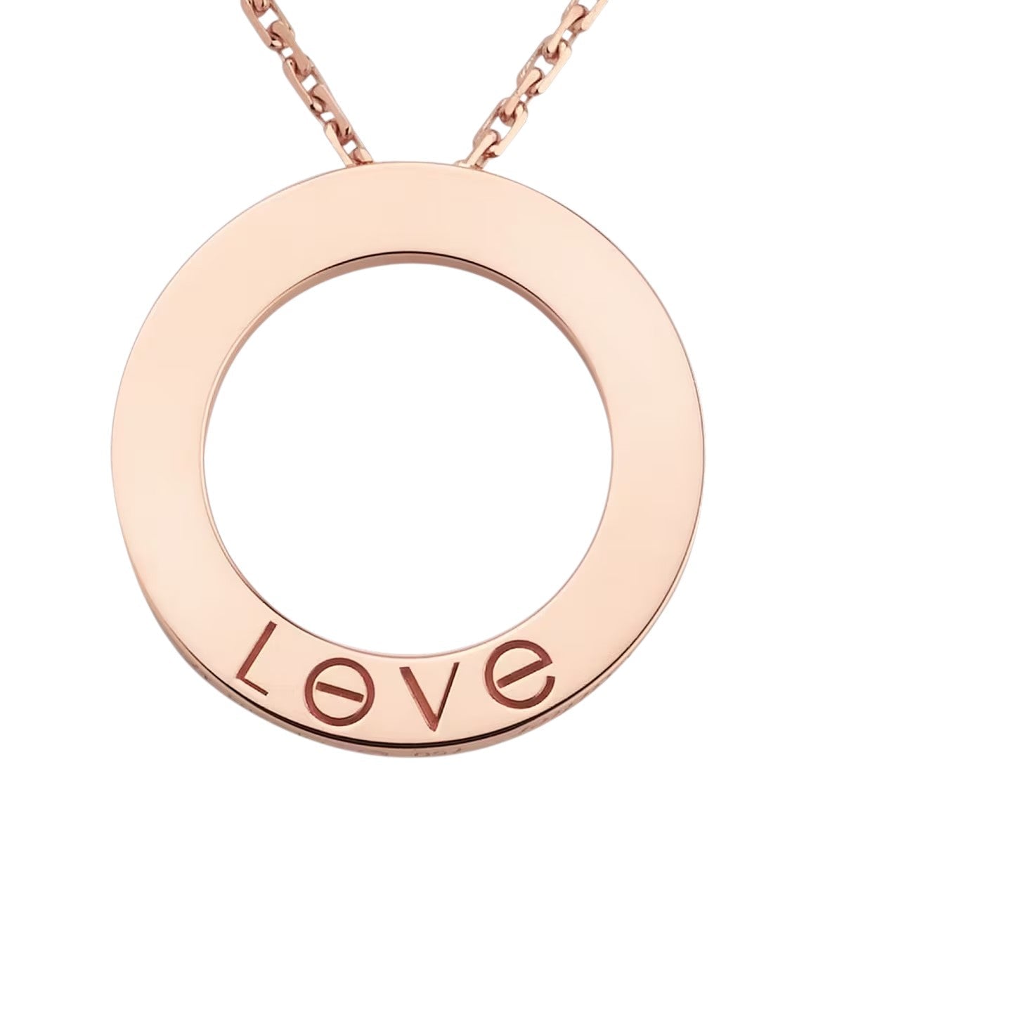 [Azure Tears]LOVE LARGE CIRCULAR PENDANT NECKLACE