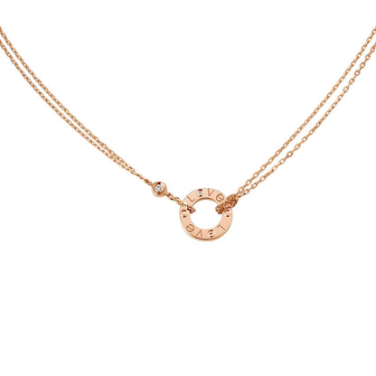 [Azure Tears]LOVE CIRCULAR PENDANT 2-DIAMOND NECKLACE