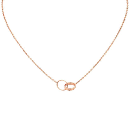 [Azure Tears]LOVE DOUBLE-RING PENDANT NECKLACE