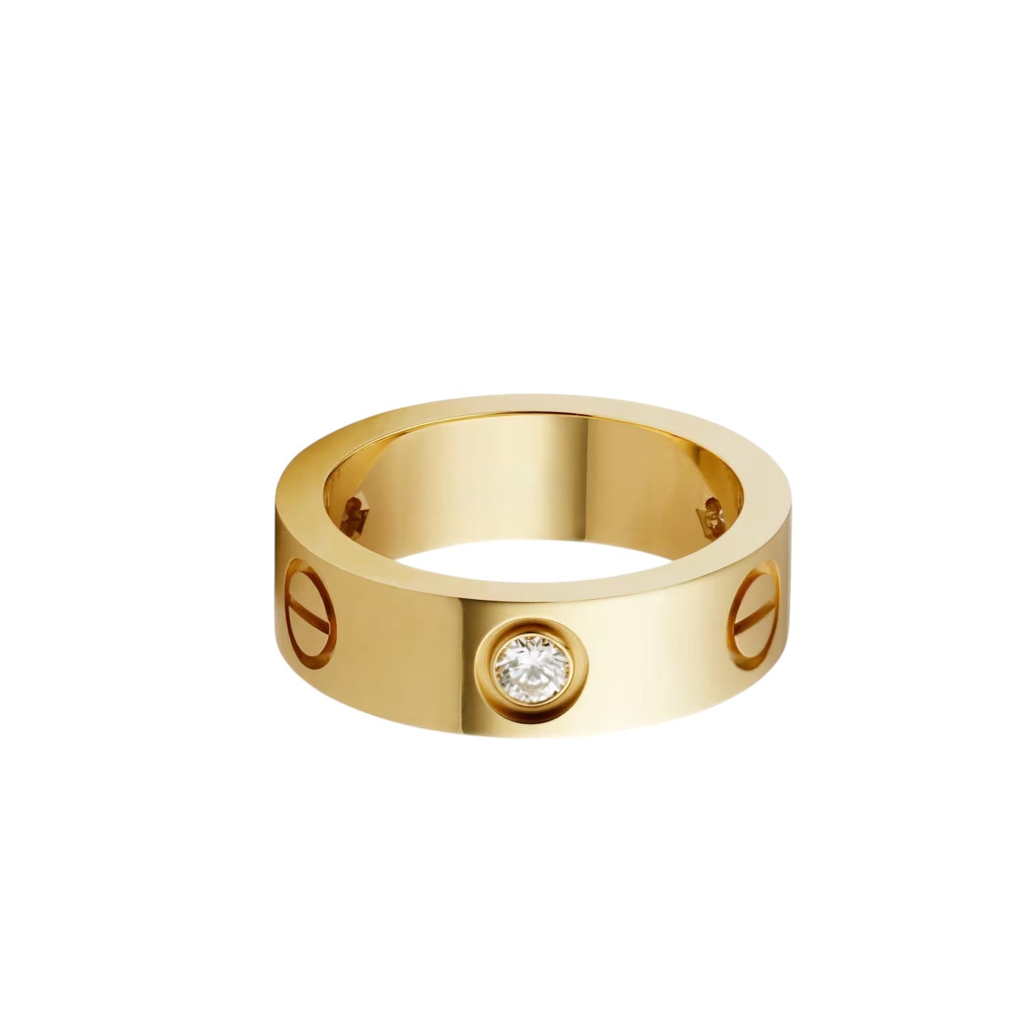 [Azure Tears]LOVE 5.5MM 3 DIAMONDS RING
