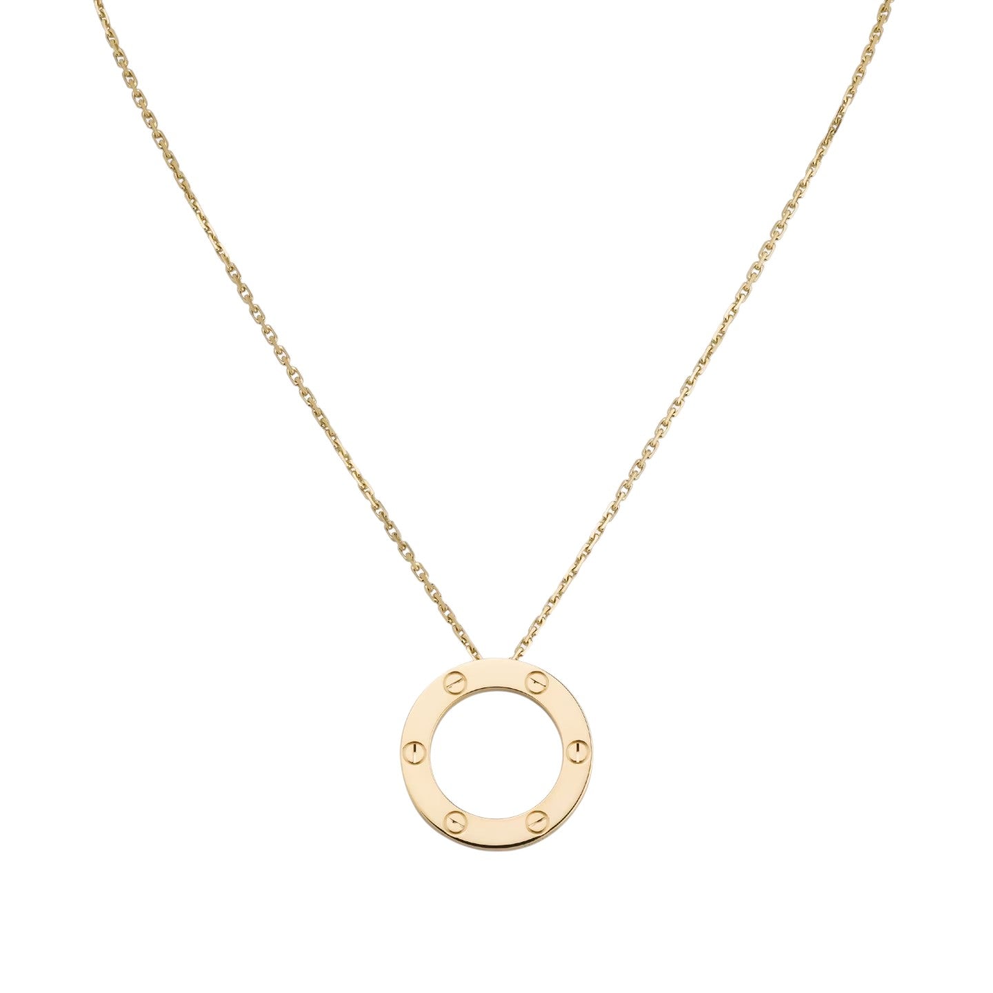 [Azure Tears]LOVE LARGE CIRCULAR PENDANT NECKLACE