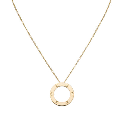[Azure Tears]LOVE LARGE CIRCULAR PENDANT NECKLACE