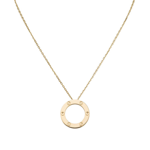 [Azure Tears]LOVE LARGE CIRCULAR PENDANT NECKLACE