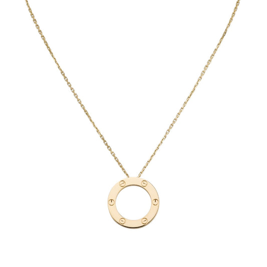 [Azure Tears]LOVE LARGE CIRCULAR PENDANT NECKLACE