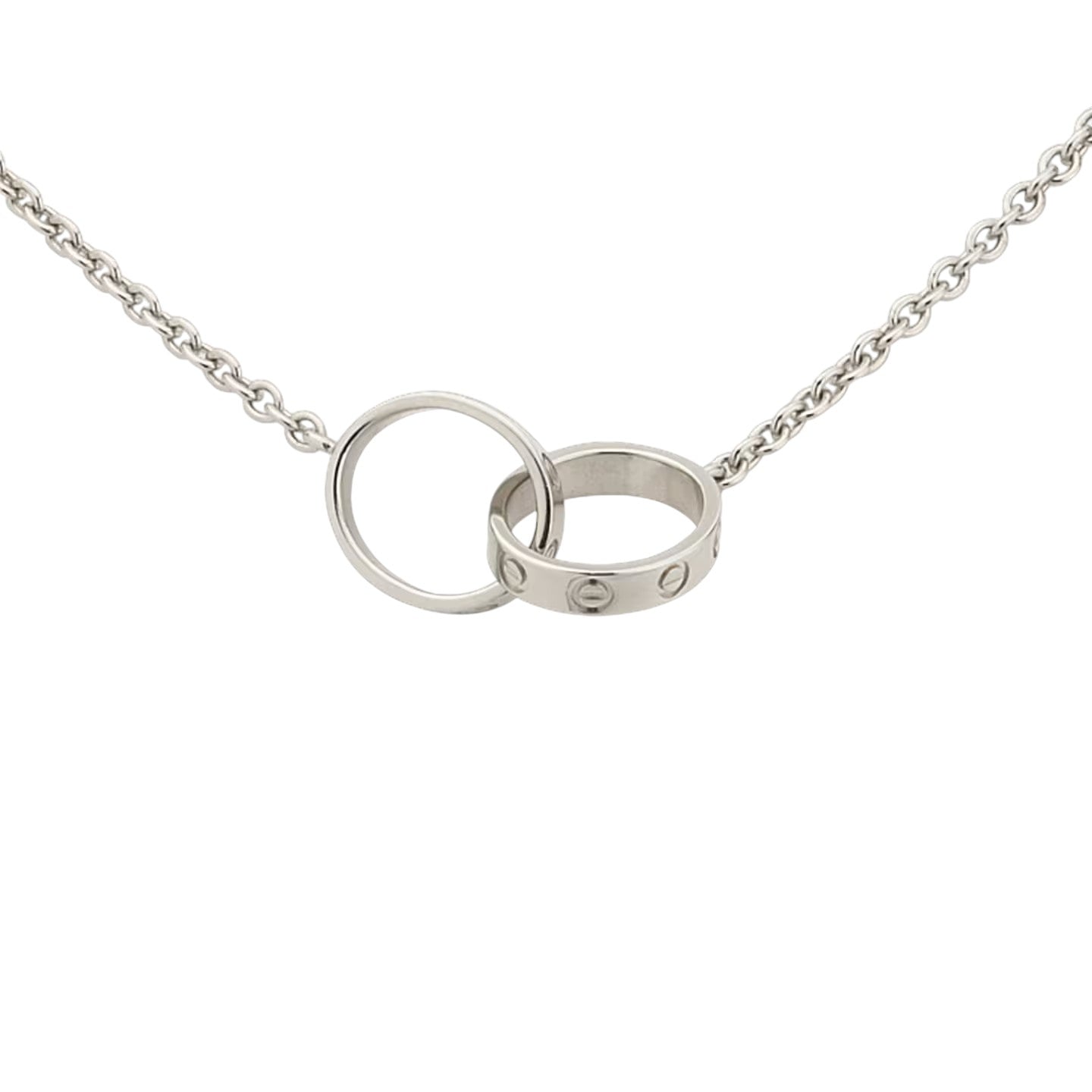 [Azure Tears]LOVE DOUBLE-RING PENDANT NECKLACE