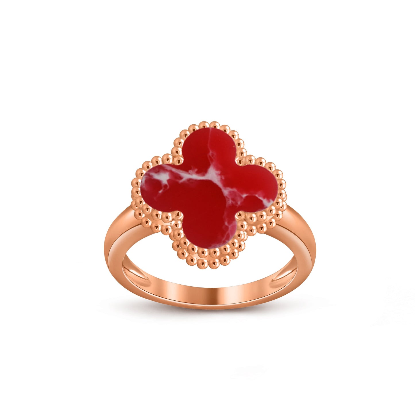 [Azure Tears]LUCKY CLOVER VINTAGE ROSE GOLD RING COLLECTION
