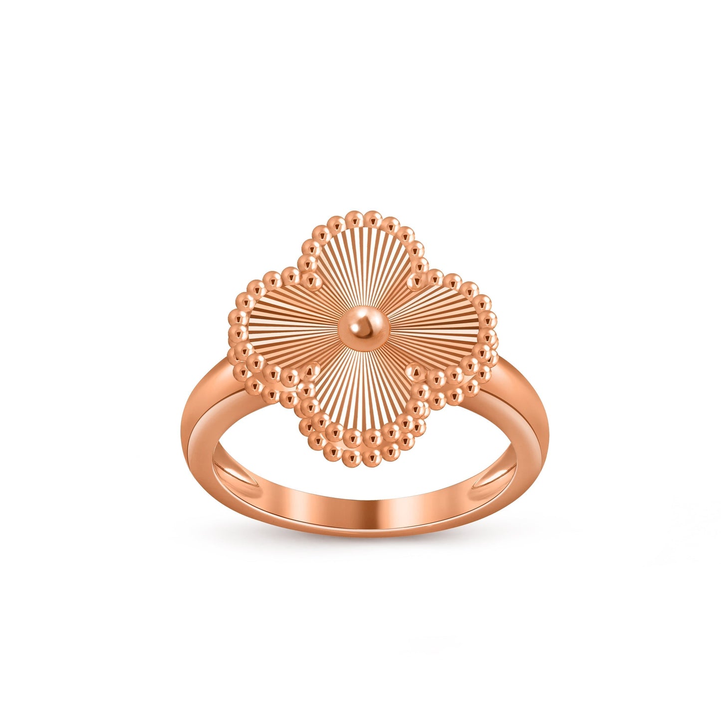 [Azure Tears]LUCKY CLOVER VINTAGE ROSE GOLD RING COLLECTION