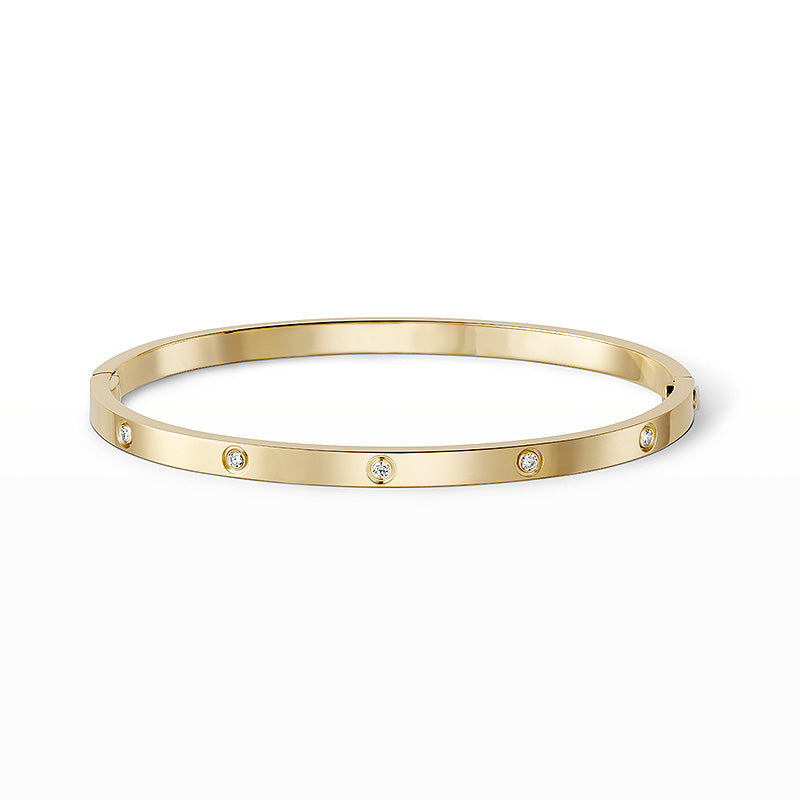 [Azure Tears]LOVE 3.65MM SMALL MODEL BANGLE - 10-DIAMOND