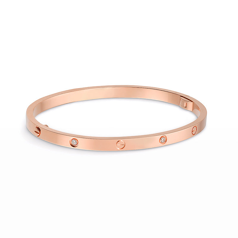 [Azure Tears]LOVE 3.65MM SMALL MODEL BANGLE - 6-DIAMOND