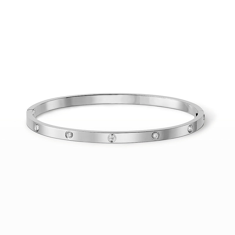 [Azure Tears]LOVE 3.65MM SMALL MODEL BANGLE - 10-DIAMOND