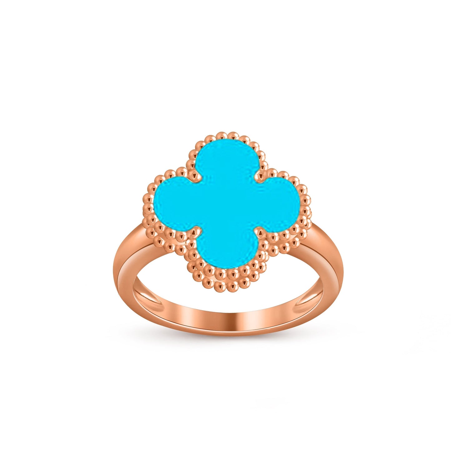 [Azure Tears]LUCKY CLOVER VINTAGE ROSE GOLD RING COLLECTION