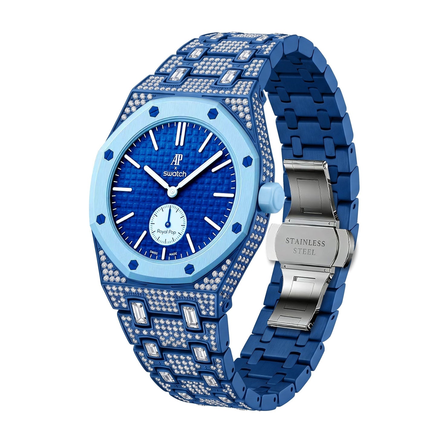 [Azure Tears]Royal Oak Pop Exclusive Bioceramic Case & Bioceramic Strap Full Diamond