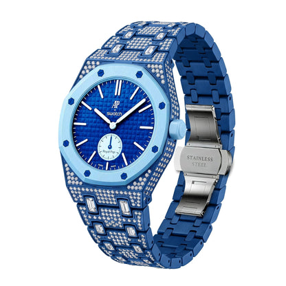 [Azure Tears]Royal Oak Pop Exclusive Bioceramic Case & Bioceramic Strap Full Diamond