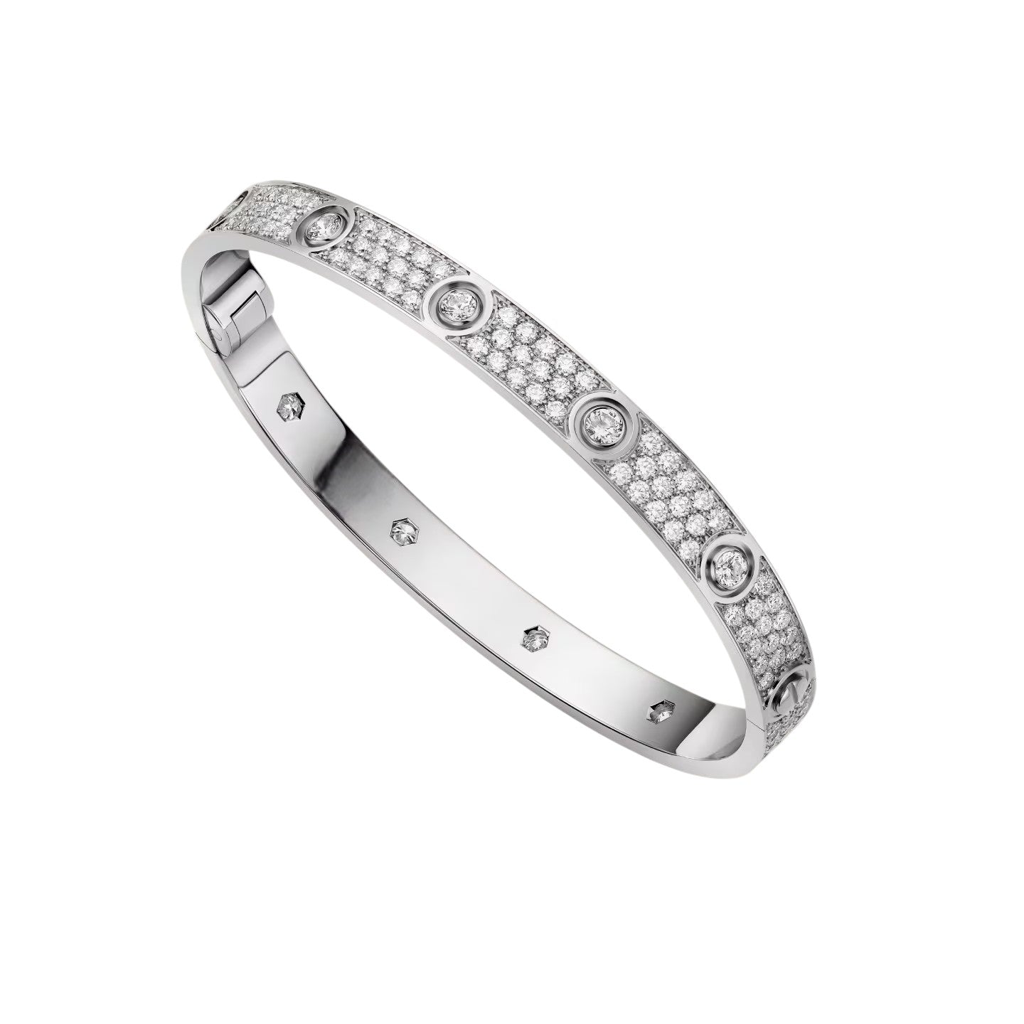 [Azure Tears]CLASSIC 6.1MM LOVE BANGLE - 10-DIAMOND FULL PAVÉ