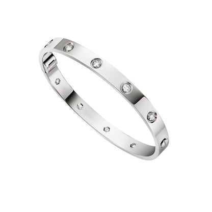 [Azure Tears]CLASSIC 6.1MM LOVE SINGLE-SCREW CLOSURE BANGLE - 10-DIAMOND