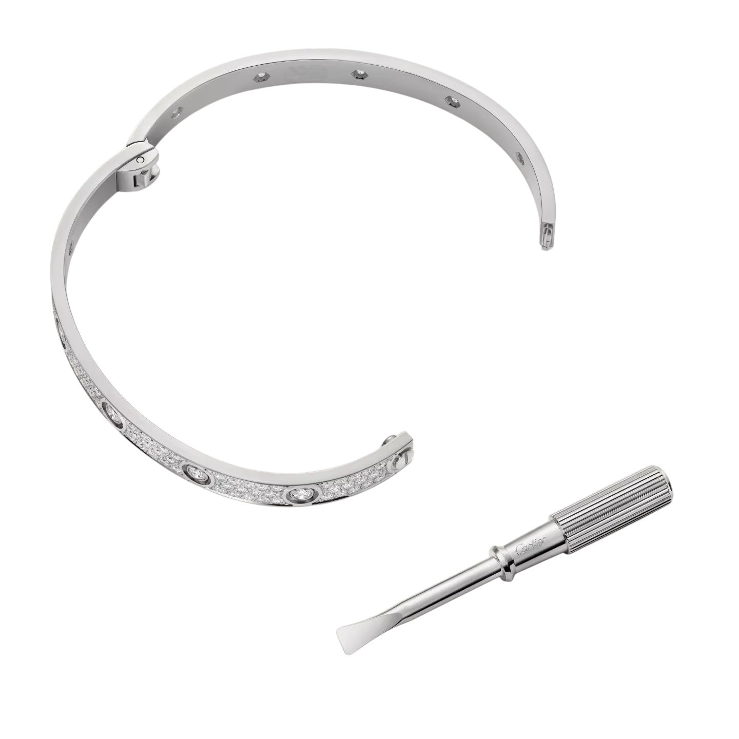 [Azure Tears]CLASSIC 6.1MM LOVE BANGLE - 10-DIAMOND FULL PAVÉ